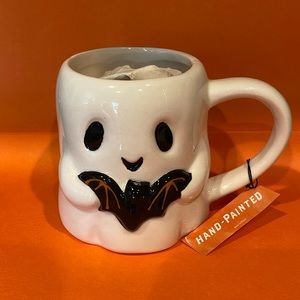 Ghost holding bat mug